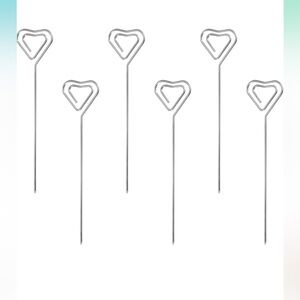 New uxcell Stainless Steel Cocktail Picks, 5" 6Pcs Metal Cocktail Toothpicks
